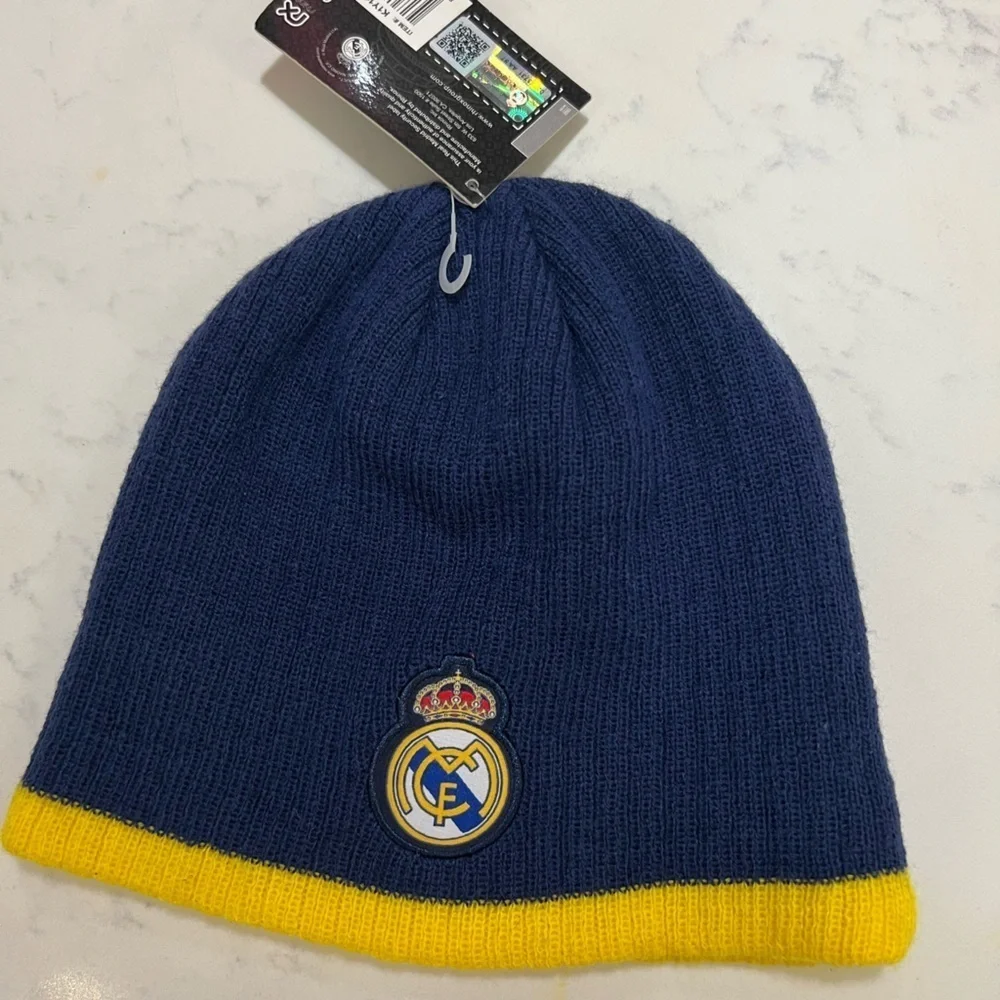 Real Madrid Blue and Yellow Knit Hats